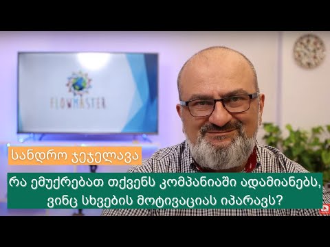 რა ემუქრებათ თქვენს კომპანიაში ადამიანებს, ვინც სხვების მოტივაციას  იპარავს? - სანდრო ჯეჯელავა