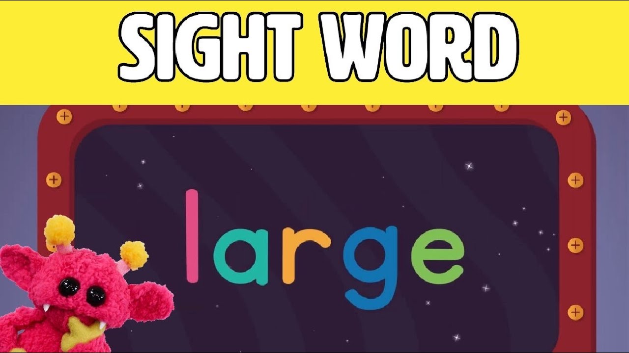 LARGE - Let's Learn the Sight Word LARGE with Hubble the Alien! | Nimalz Kidz! Songs and Fun!