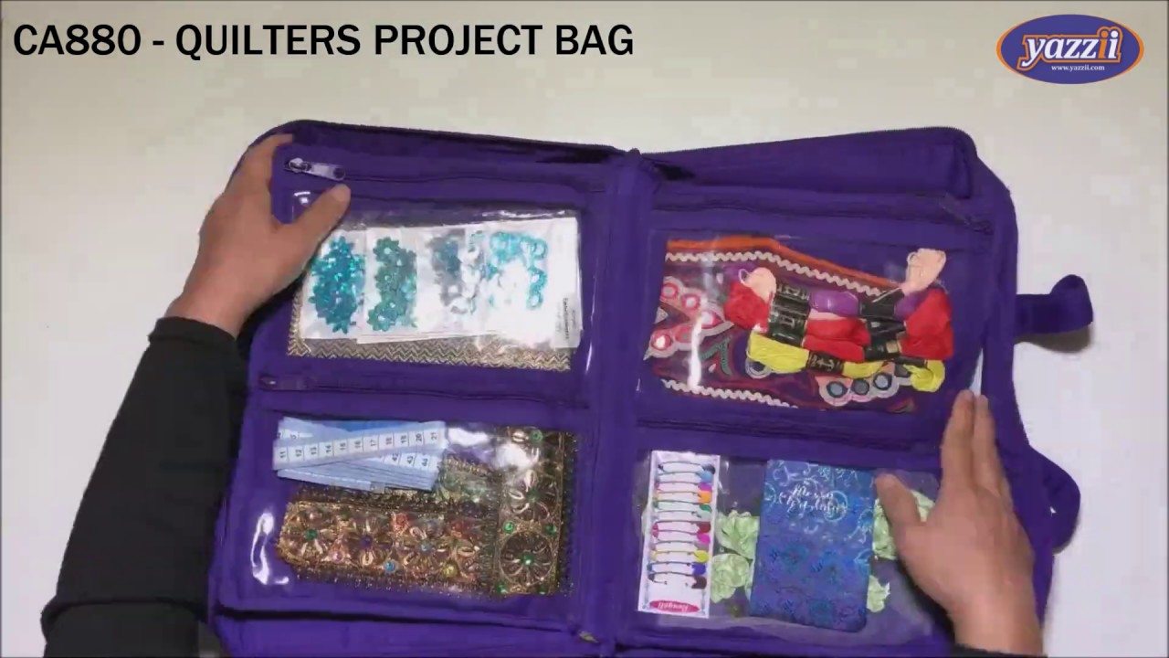 Quilter's Project Bag with 19 Pockets - Yazzii Storage Craft Organizer –  Yazzii® Craft Organizers & Bags - US & Canada