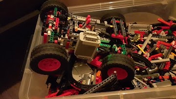 Lego Technic 4x4 chassis with high-low gear and diff locking