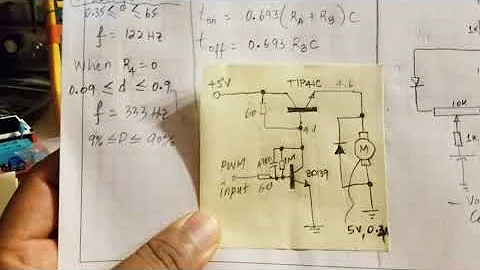 DC Motor Speed Control Using 555 timer with fixed frequency PWM
