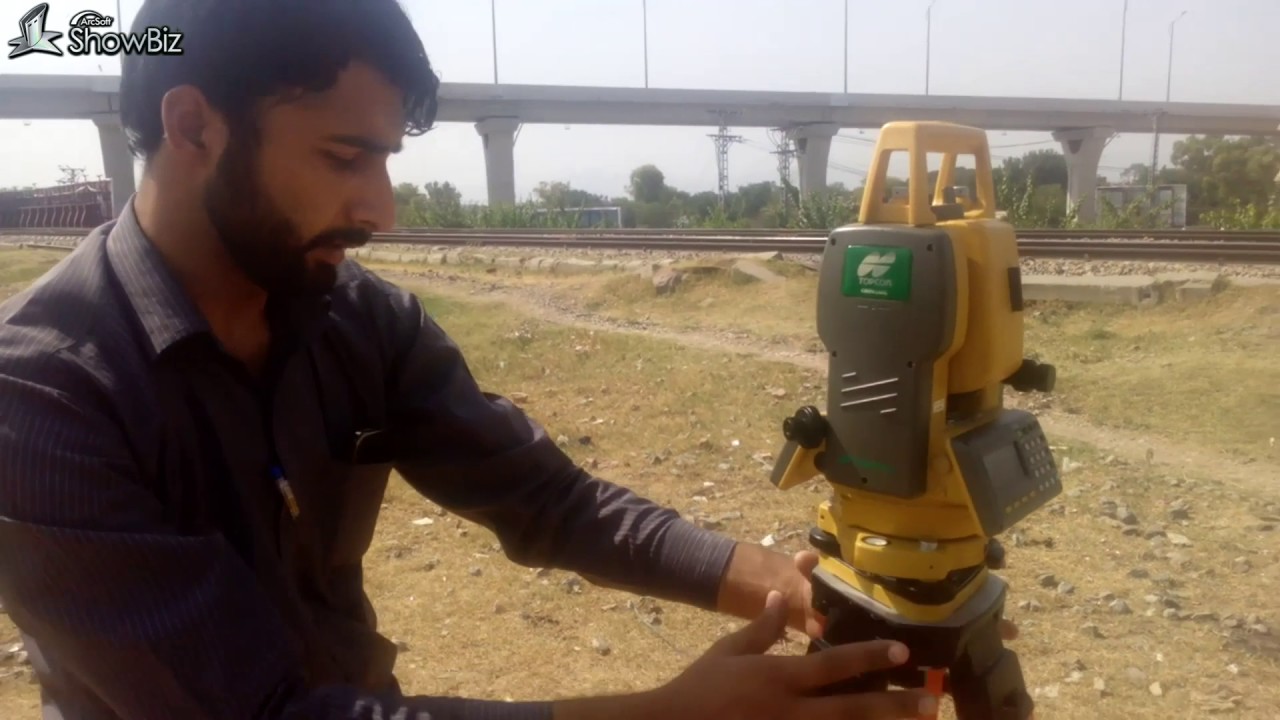 Centering and leveling of total station. Topcon GTS 102N 