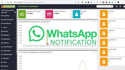 How to send WhatsApp Notification from Smart School Software