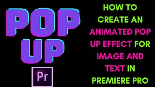 How to Create an ANIMATED Pop Up Effect in Premiere Pro CC Hindi | Gateway Solutions