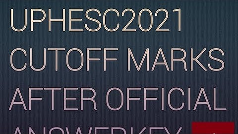 UPHESC ASSISTANT PROFESSOR CUTOFF AFTER OFFICIAL ANSWER KEY#urdu #uphesc #alkakieducationalpathshala