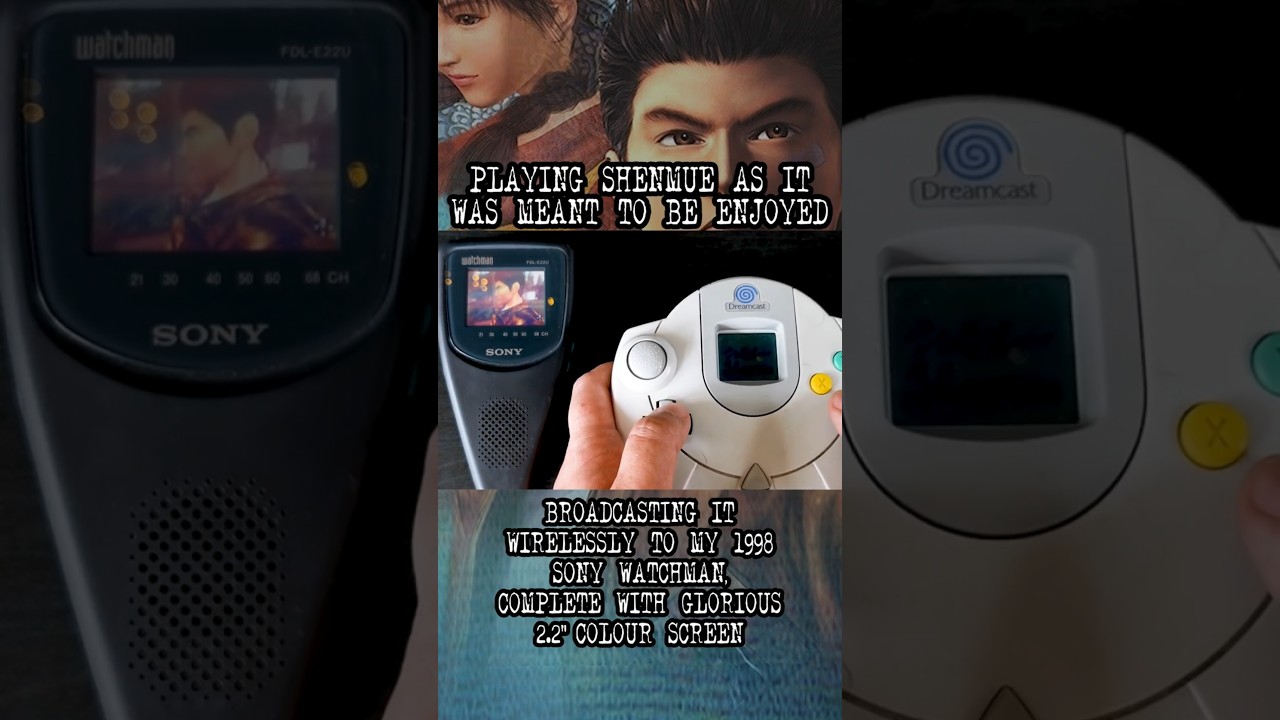 Shenmue on a wireless 1998 Sony Watchman 🌀💖 