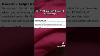 Contoh Soalan Pembantu Makmal C19 Psikometrik #shorts