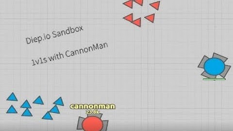 Diep.io Sandbox - 1v1s with CannonMan