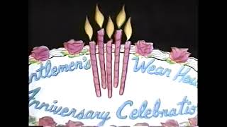 Gentlemens Wear-House (Northeast US) commercial, September 1990 - Anniversary