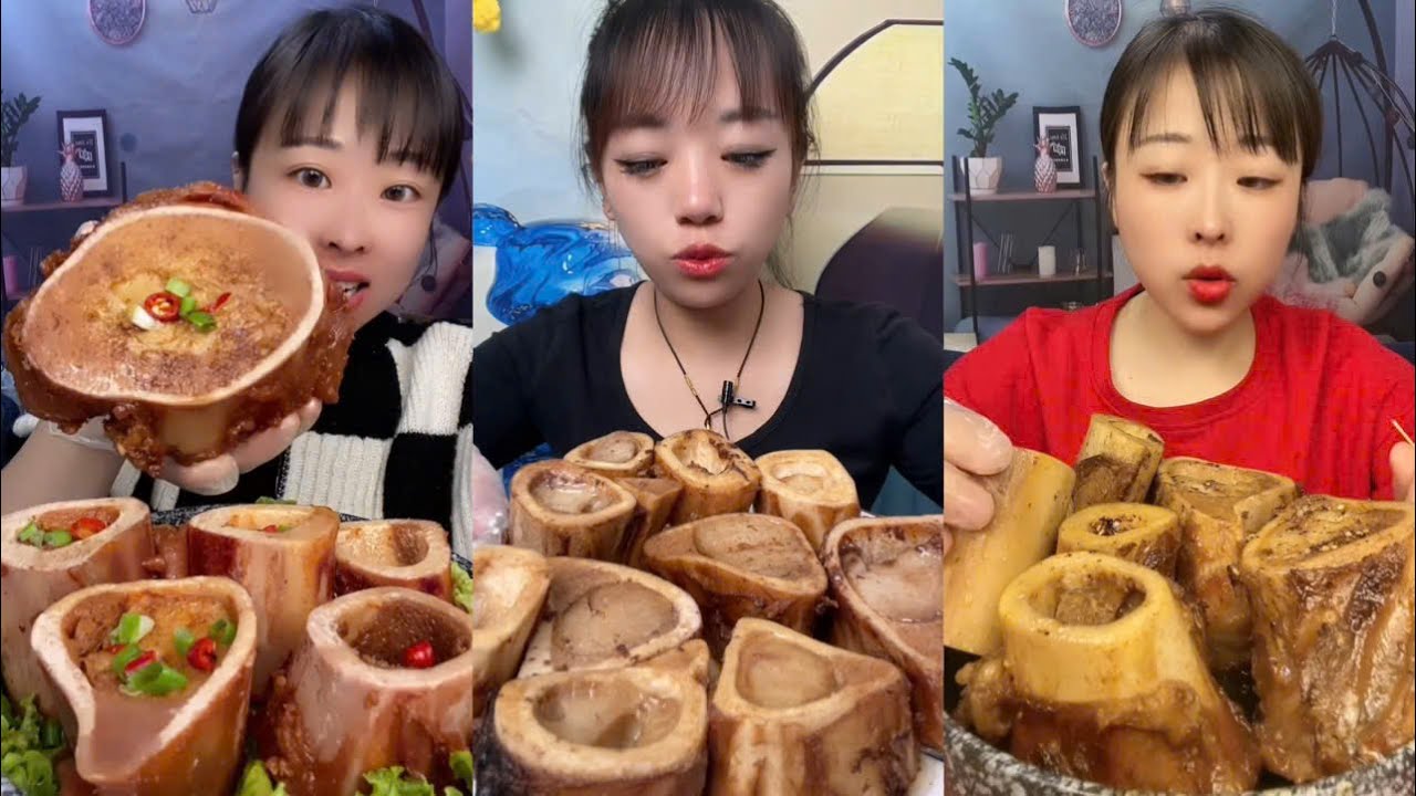 (NEW DAILY VIDEO) ASMR MUKBANG CHINA EAT BEEF BONE MARROW, THÁNH ĂN TUỶ XƯƠNG CAY, 吃牛骨髓, 골수를 먹다 1092