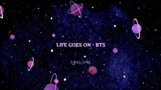 Life Goes On - Bts Lyrics