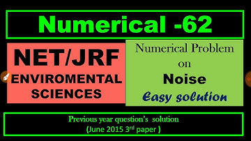 Nta ugc net jrf environmental sciences| noise numerical| previous questions paper | mind mapping