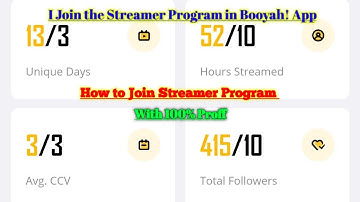 How to Join Streamer Program in Booyah! App with 100% Proff Check Eligibilty || FreeFire Booyah! .
