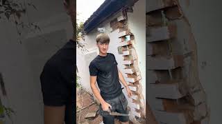 Mason’ first door he’s bricked up on a garage conversion 🧱👷🏼‍♂️