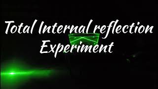 Total Internal Reflection Experiment using Laser Light