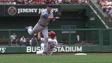 NYM@STL: Murphy fields grounder, starts double play