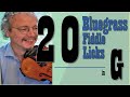 20 bluegrass fiddle licks in G- for Man of Constant Sorrow