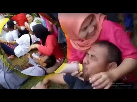 Aksi Lucu Ibu-ibu Lomba Menidurkan Suami Bikin Ngakak, Berikan Benda Ini Seperti Bayi