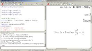 LaTeX Tutorial 07 typing fractions square roots and integrals