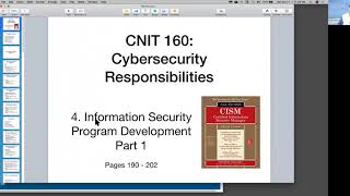 CNIT 160: 4. Security Program Development (Part 1) Wealth
