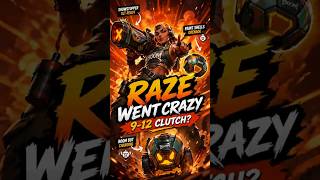 Raze Went Crazy! One Round from Defeat. #valorant, #valorantshorts, #clutch