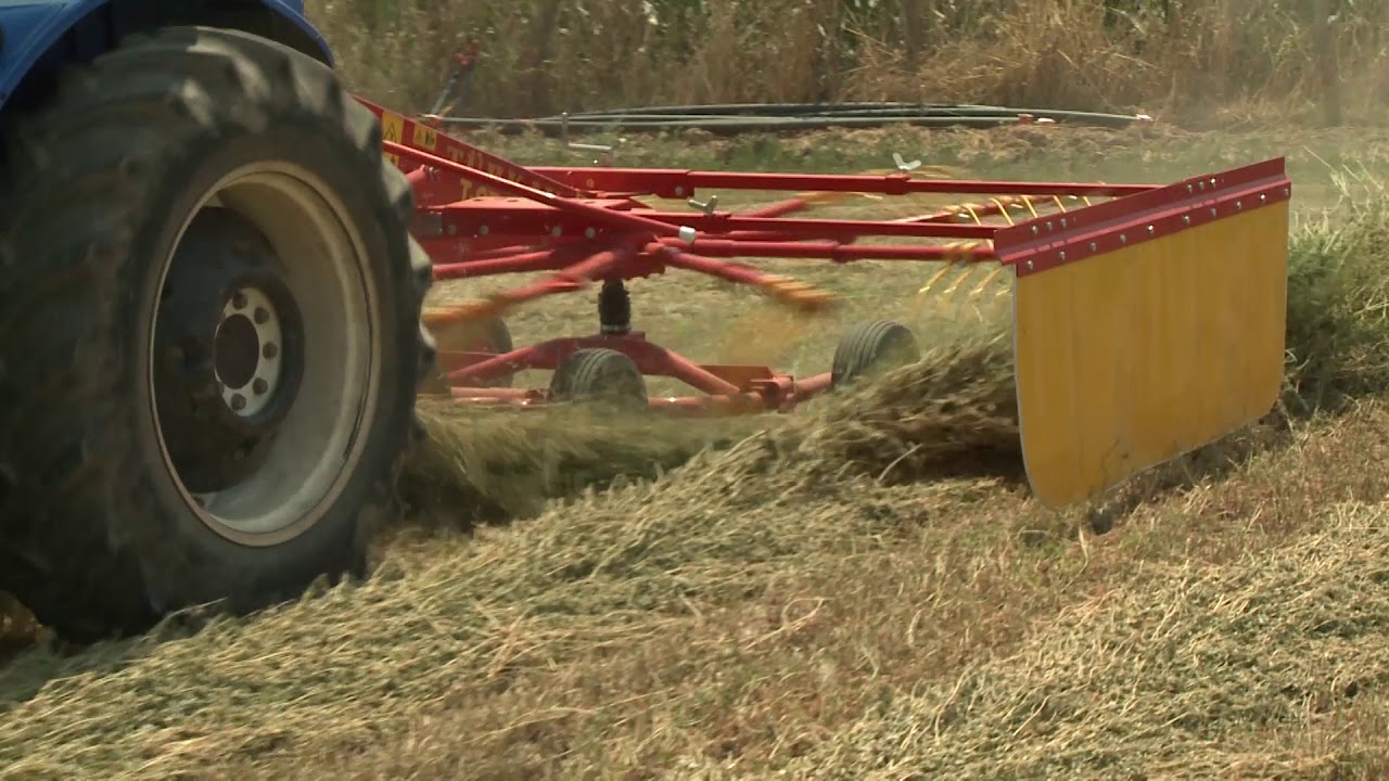 minos agri Rotary Rake - YouTube