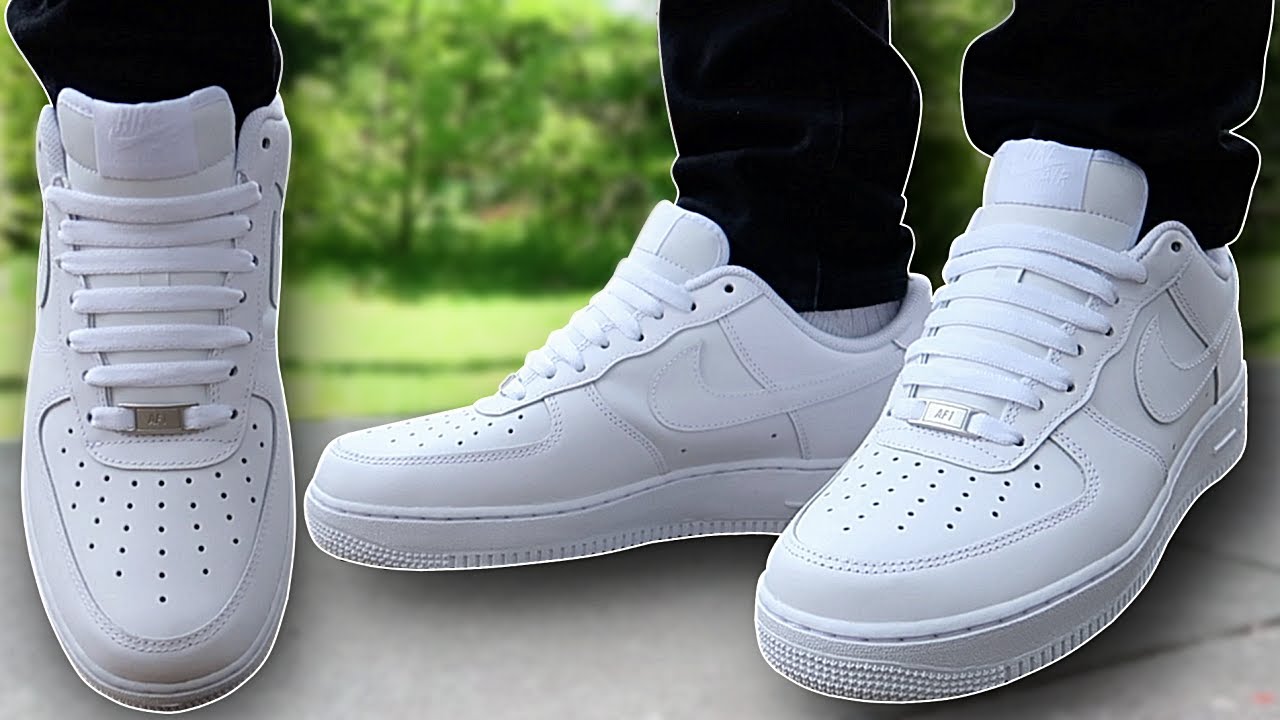 How To BAR LACE Nike Air Force 1s (THE 