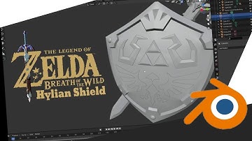 Modeling the Hylian shield from Zelda! - Blender Timelapse