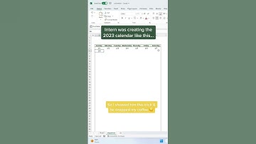 How to create a 2023 calendar in Excel #excel #exceltips #exceltricks #microsoft