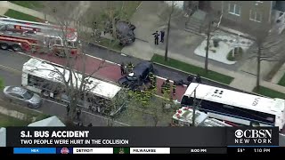 MTA Bus And SUV Collide On Staten Island