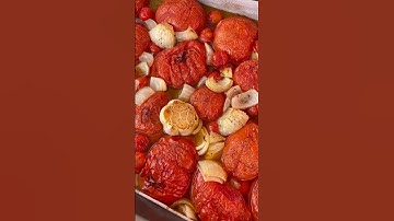 RIDICULOUSLY easy roasted tomato sauce! #shorts #easyrecipe #recipe