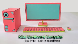 كيفية صنع كمبيوتر Mini Cardboard | كمبيوتر كرتون | كمبيوتر ميني DIY