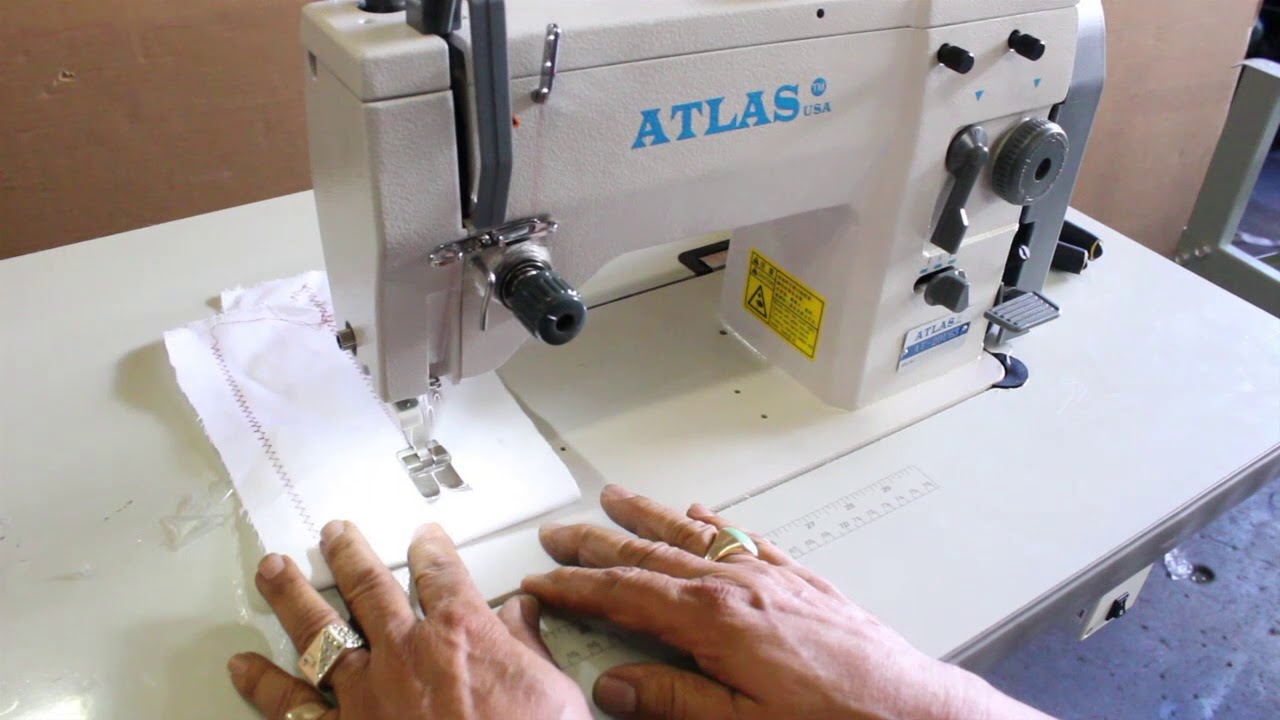 Atlas USA AT-20U63 Single Needle Zig Zag with Servo Motor - YouTube