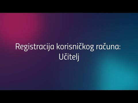 IZZI REGISTRACIJA KORISNIČKOG RAČUNA: UČITELJ