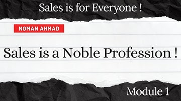 Module 1 (E5) -Traits of a Sales Professional