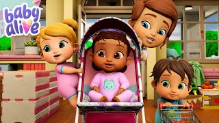 The Babies Go Shopping  Baby Alive Official  Family Kids Cartoons