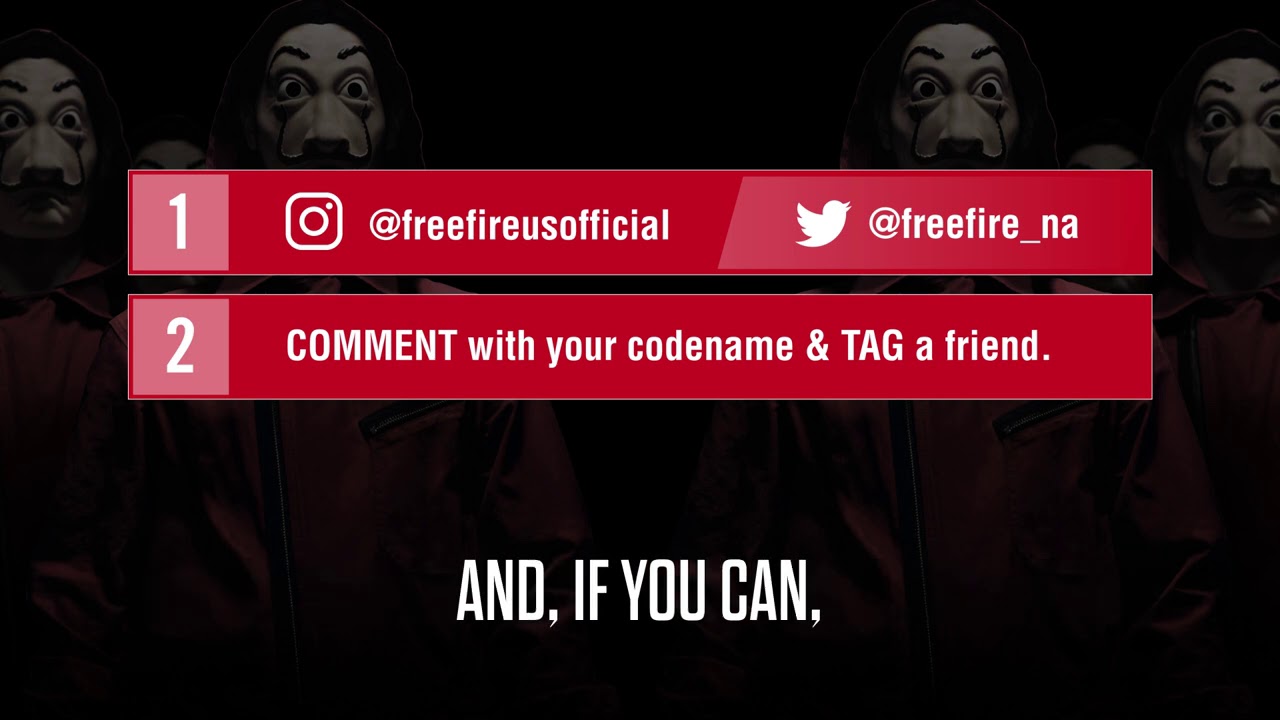 Free Fire X Money Heist Enter Daily From September 16 To 19 2020