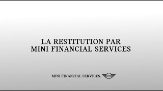 Returning the item to MINI Financial Services