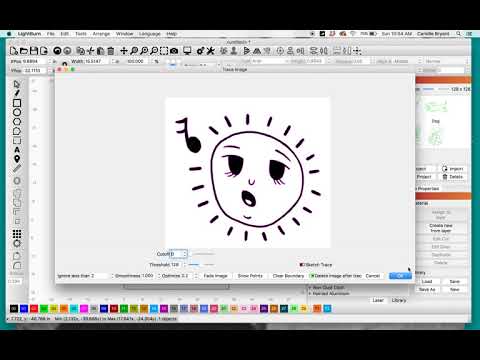 How to import and trace a drawing in LightBurn