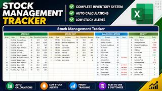 Build a Stock (inventory) Management Tracker in Excel from scratch | Step by Step Tutorial