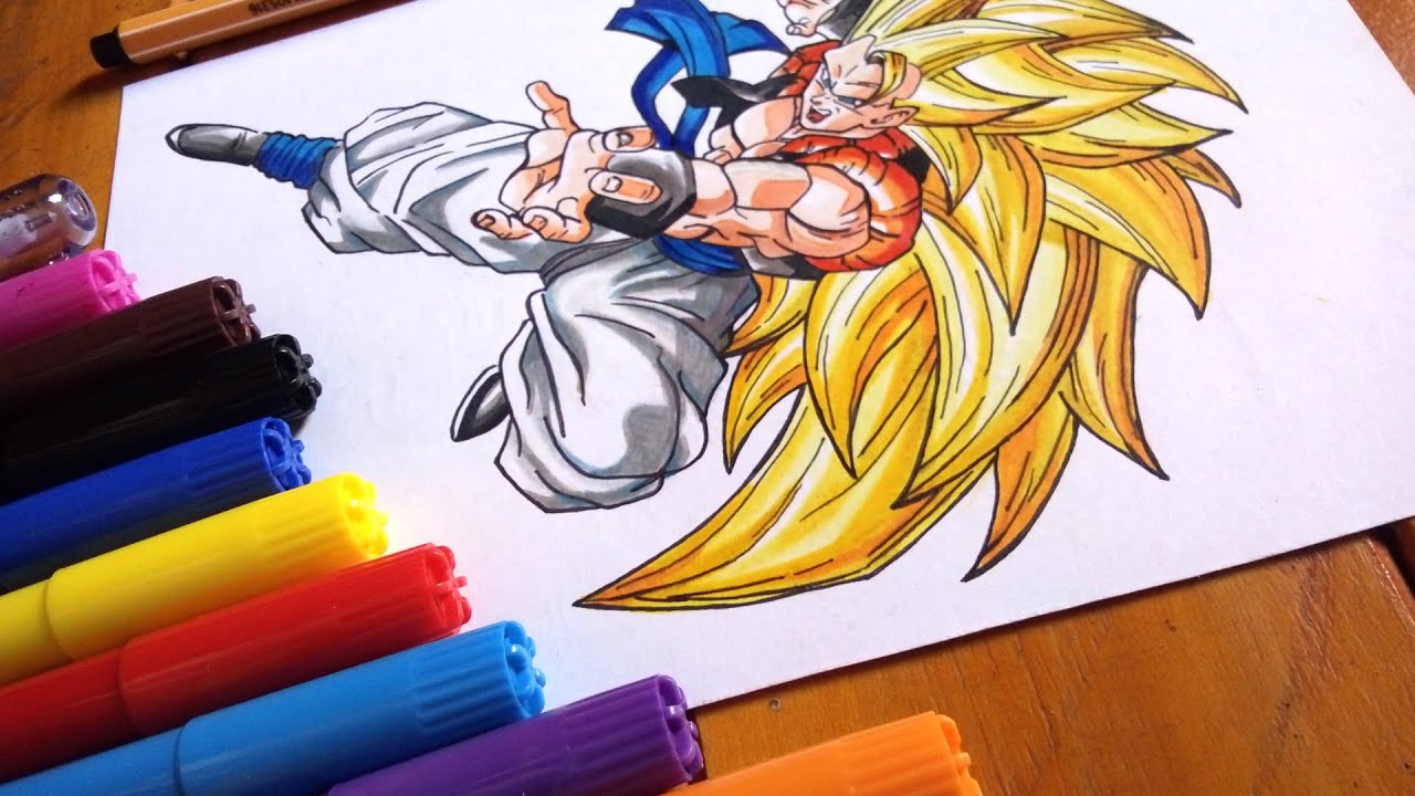 COMO DESENHAR O GOGETA SUPER SAYAJIN 4 PASSO A PASSO 