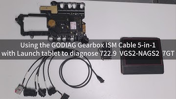 GODIAG Gearbox ISM 5-in-1 Cable + LAUNCH X431 PRO: Diagnose 722.9 VGS2-NAGS2 7GT