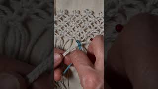 Macrame flower bag tutorial 👜 Step Tie flower with lark's head knot #bag #flower #tutorial #macrame
