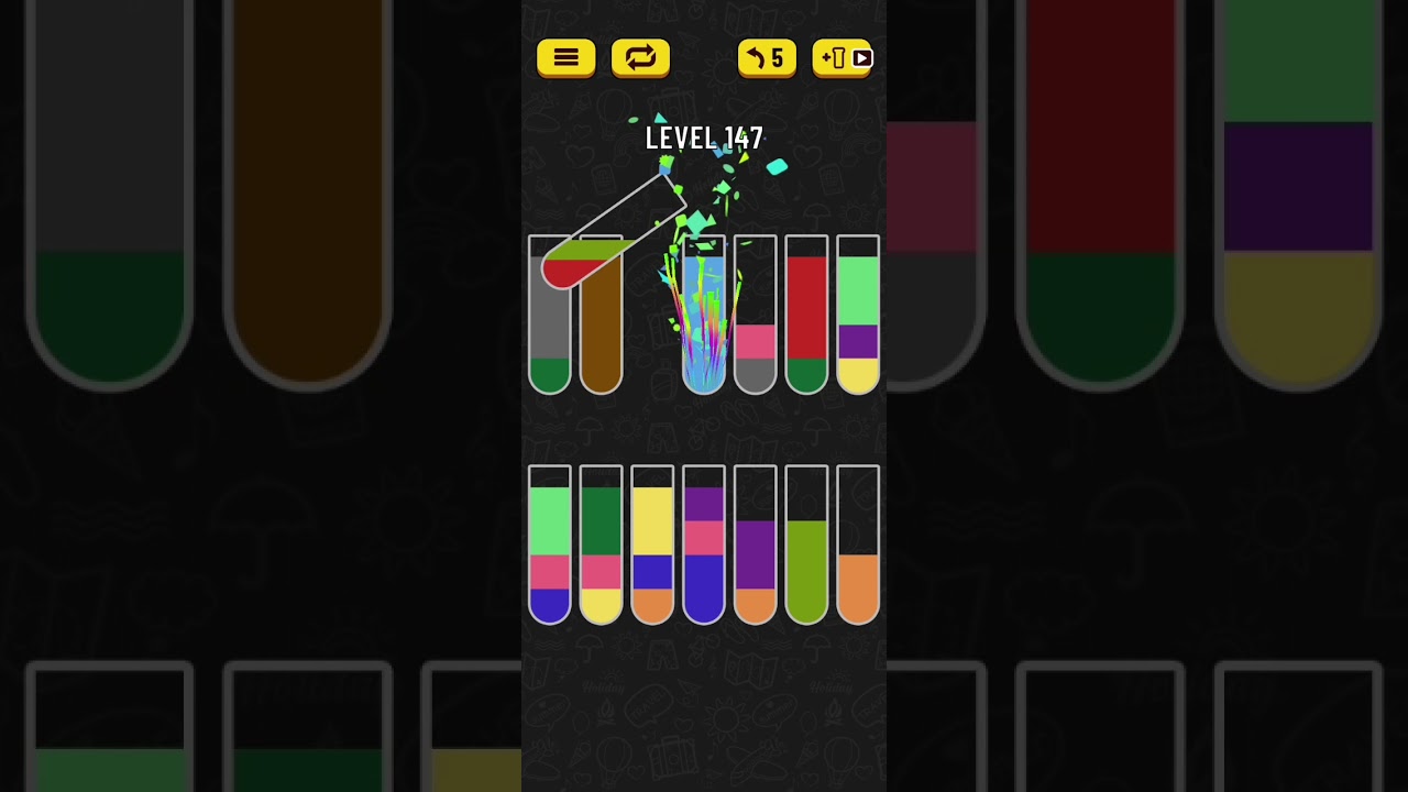 Water Sort Puzzle Level 147 Walkthrough Solution iOS/Android