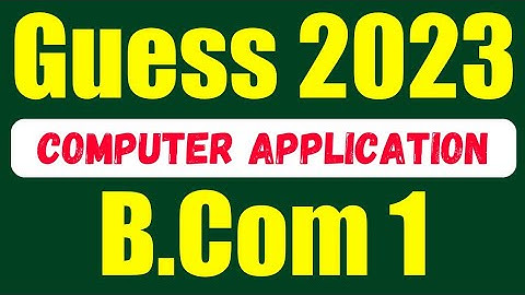 Computer Guess B.Com 1 | Guess paper computer b.com1 Punjab University Exams 2023
