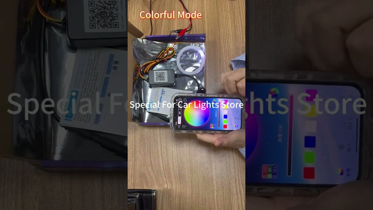 2PCS RGB Cotton LED Angel Eyes Halo Rings 60mm 70mm 80mm LED