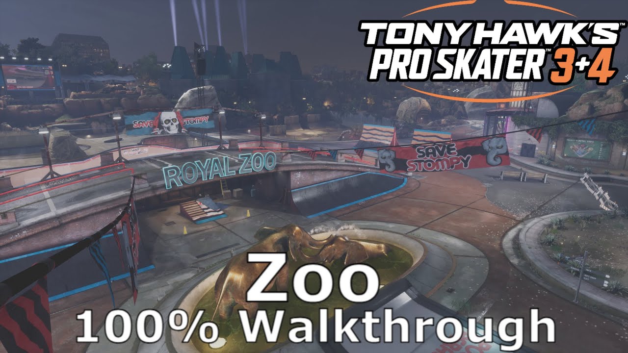 THPS 3+4 | Zoo (Gold Medal, Stat Points, Cash, Iron Galaxy Logo and Secret Deck)