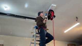 Quick tip for drilling in Sheetrock overhead.