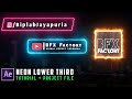 Neon Style  Social Media Lower thirds in After Effects | After Effects Tutorial