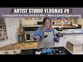 Artist Vlogmas Day 9: Painting with hot wax & bark fiber - what to do when a painting goes wrong
